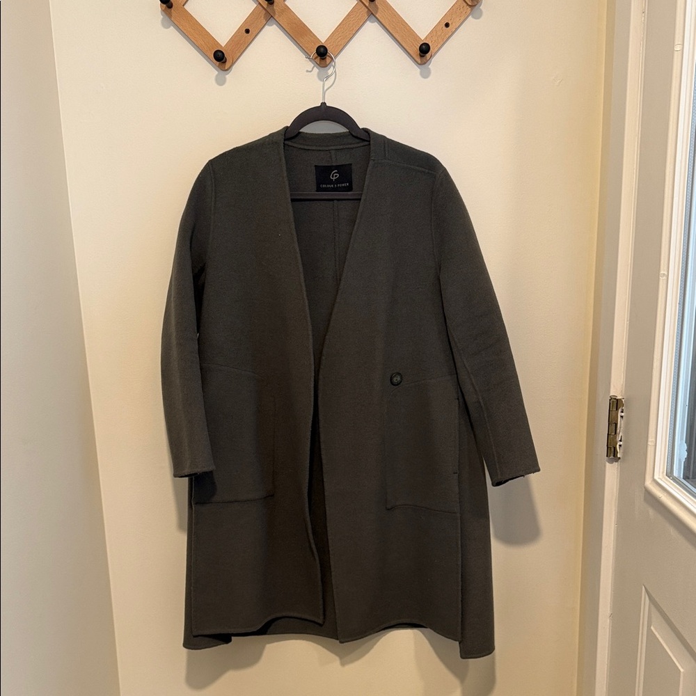 Elegant Dark Green Trench Coat